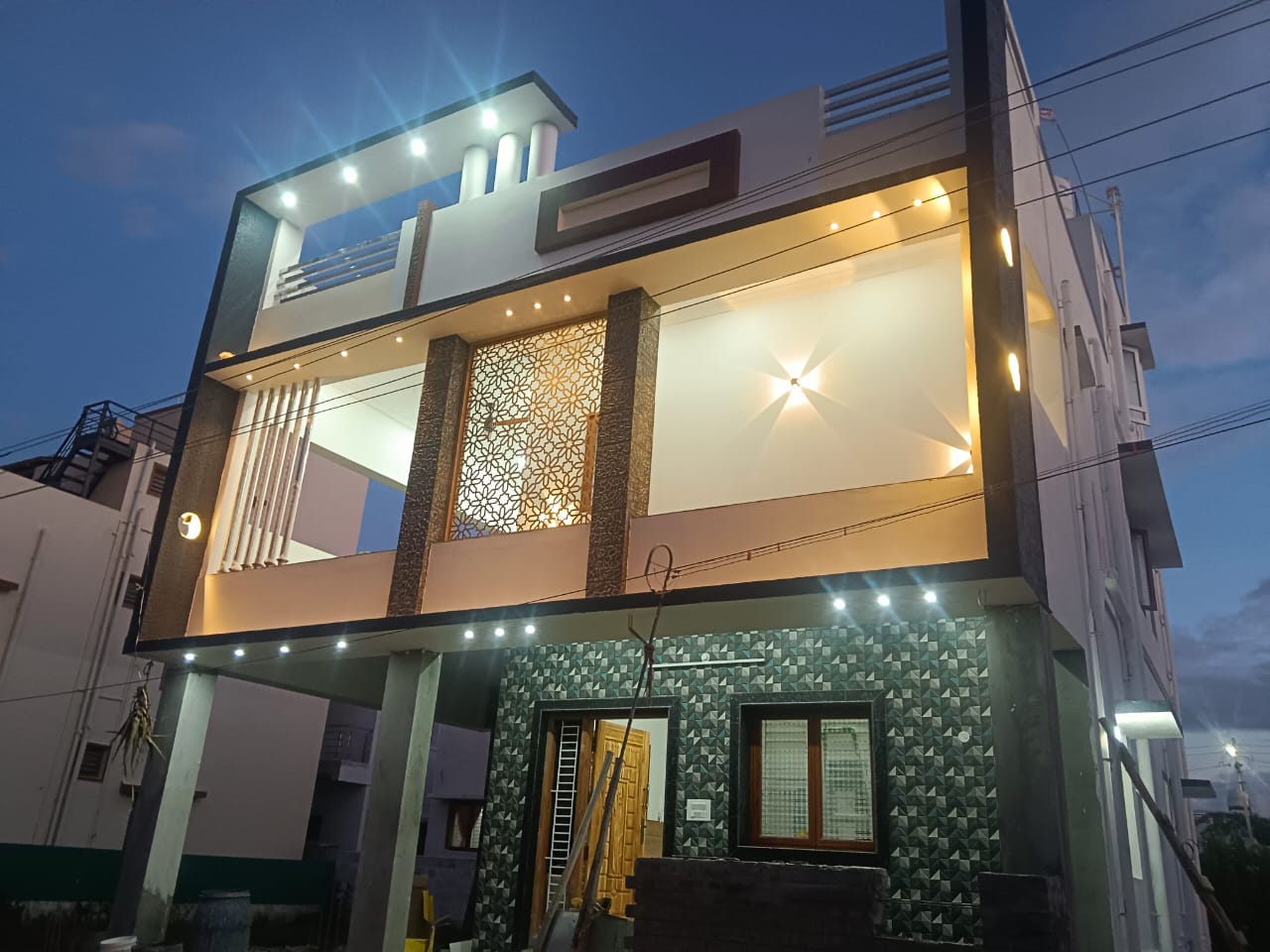 Skilled construction team working on building a commercial property with precision and expertise.